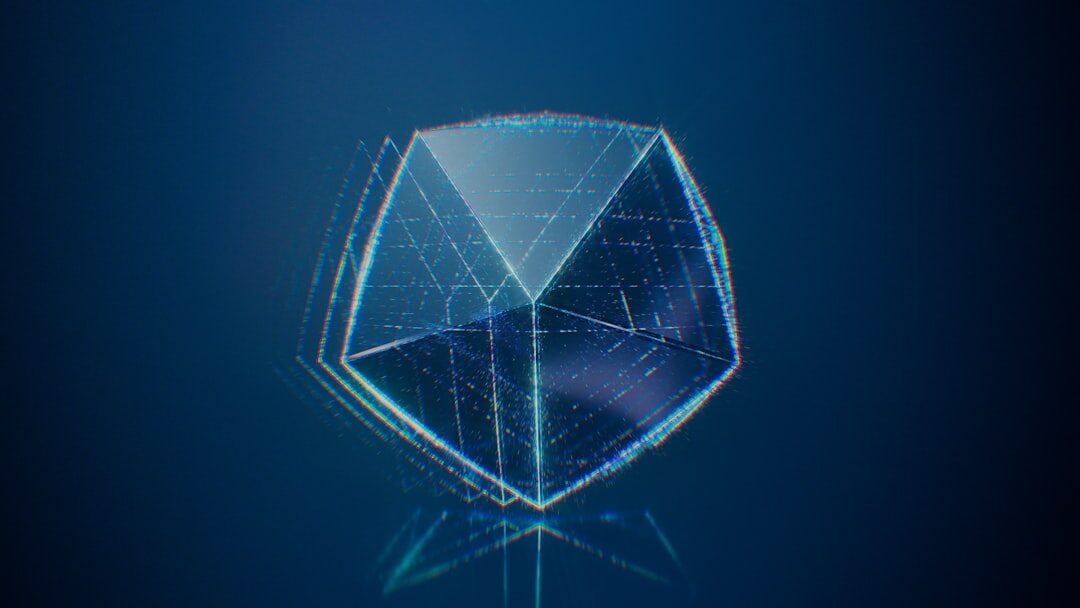 Digital padlock representing cybersecurity on a blue background